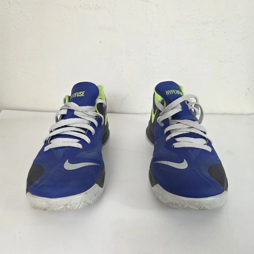 VTG Nike Zoom Hyperfuse Low Men's 9 Blue Volt Basketball Shoes 555034-402